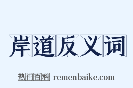 岸道反义词是什么意思的图片